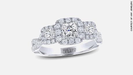 Kay Jewelers The LEO Legacy Lab Made Diamond Three Stone Engagement Ring in 1 ct tw 14K White Gold (Price $ 2,999.99)