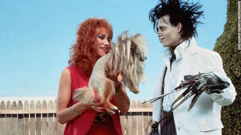 Kathy Baker and Johnny Deppin &quot;Edward Scissorhands.&quot; 