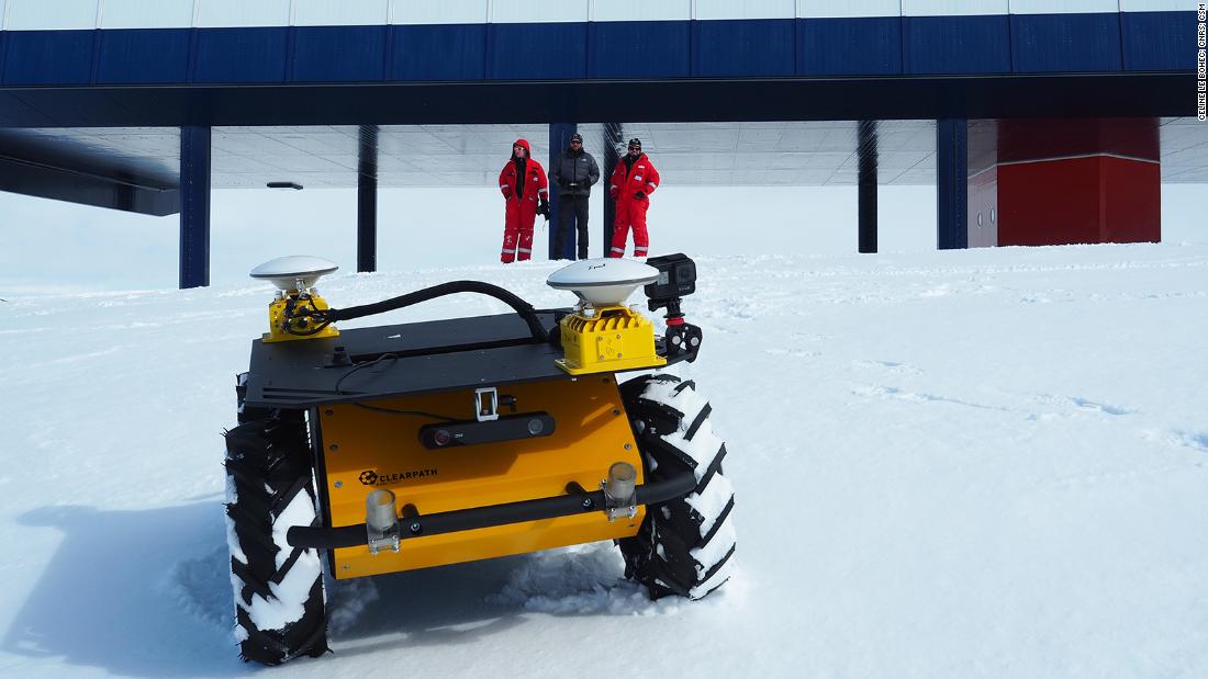 ECHO, seen on its maiden test drive in front of the German research base Neumayer Station III, is part of the Marine Animal Remote Sensing Lab to track penguins in Atka Bay.&lt;br /&gt;