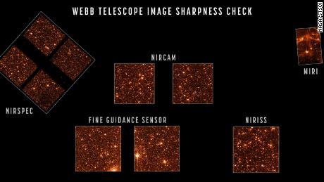 वेब के प्रत्येक उपकरण ने पड़ोसी आकाशगंगा में सितारों की क्रिस्टल स्पष्ट छवियों को कैप्चर किया।