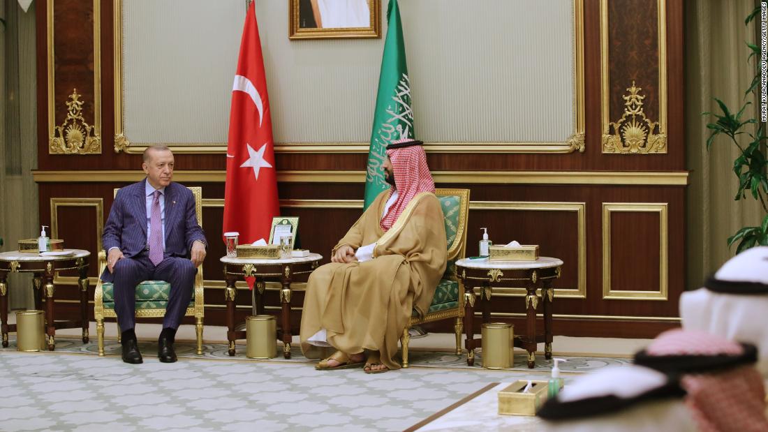 Turkey's Erdogan visits Saudi Arabia for first time in years, seeking to mend ties