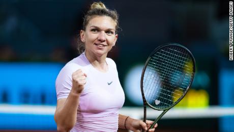 Halep won her first round match at the Madrid Open on Thursday.