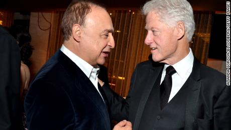 Len Blavatnik, left, and former US President Bill Clinton speak at a gala at Lincoln Center in New York in 2013.