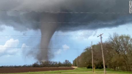 At least one tornado touched down in Andover, Kansas.