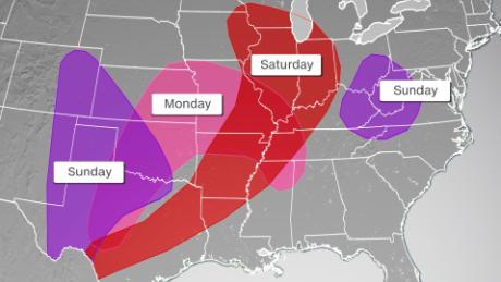 Over 40 million people are under serious storm threat this weekend