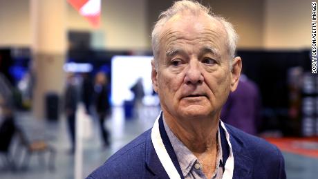 Actor and comedian Bill Murray walks through the convention floor at the Berkshire Hathaway annual shareholder's meeting on April 30, in Omaha, Nebraska. 