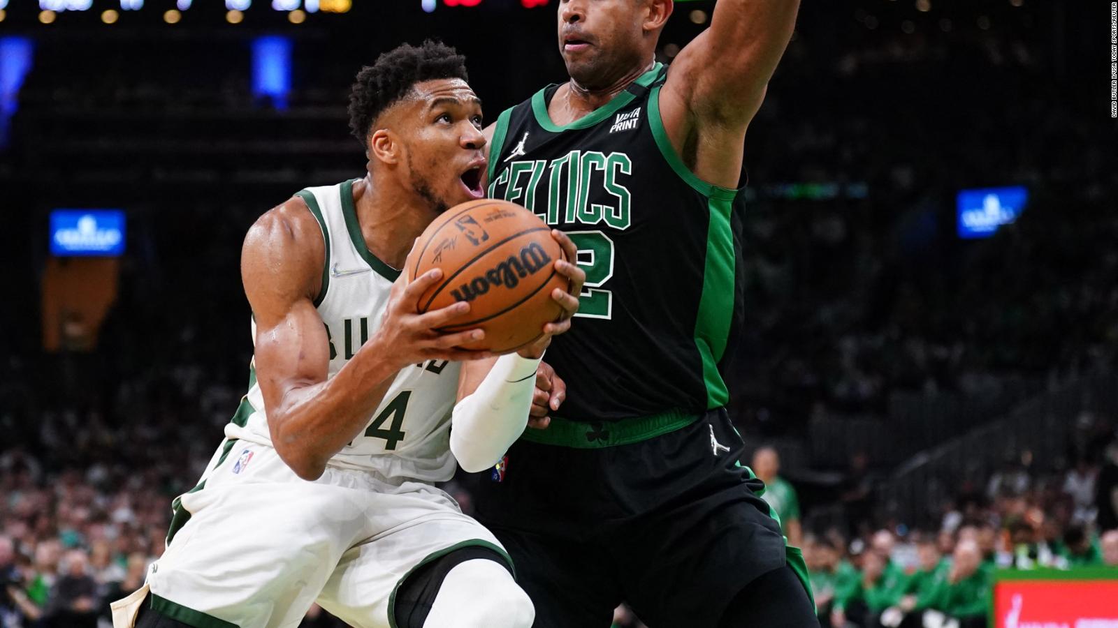 Bucks vs Celtics: Giannis Antetokounmpo scores amazing self alley-oop ...