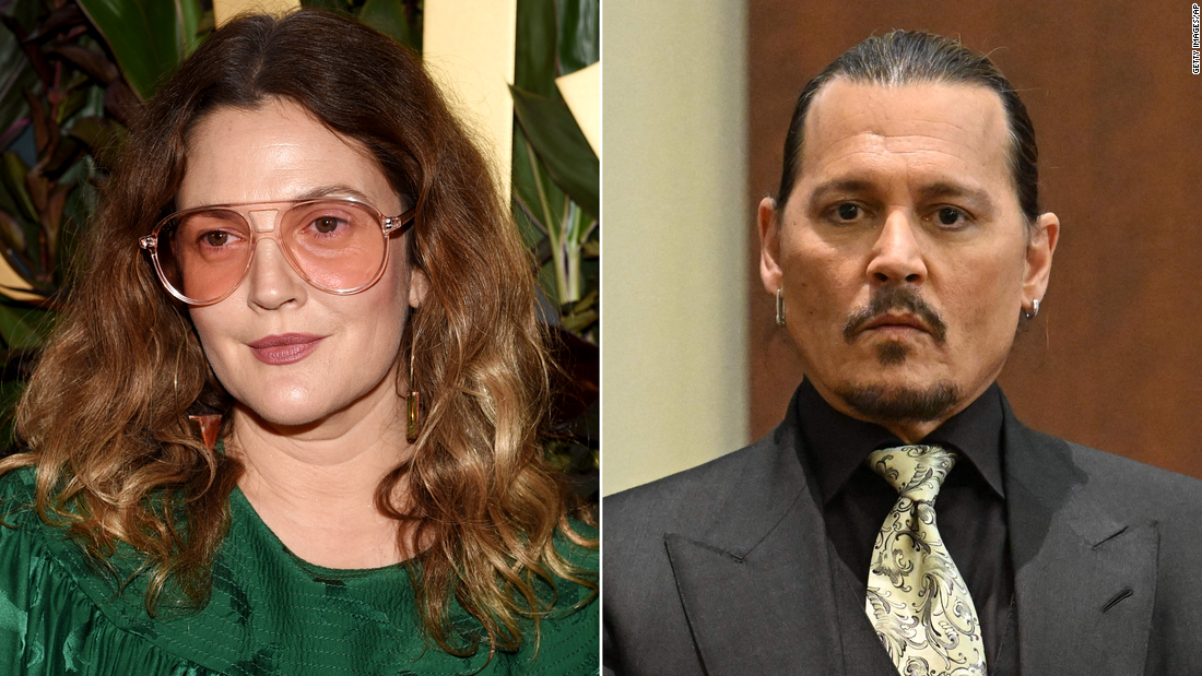 Drew Barrymore apologizes for comment about Johnny Depp and Amber Heard’s trial