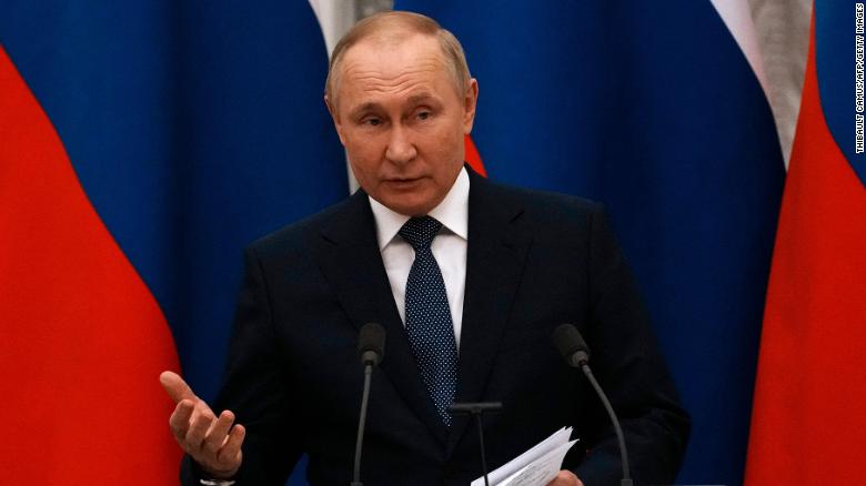Russian President Vladimir Putin pictured on February 7.