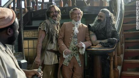 Will Arnett, Rhys Darby and Taika Waititi in &quot;Our Flag Means Death.&quot;