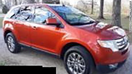 Authorities released this photo of the Ford Edge SUV in which they believe Vicki White and Casey White got away. 