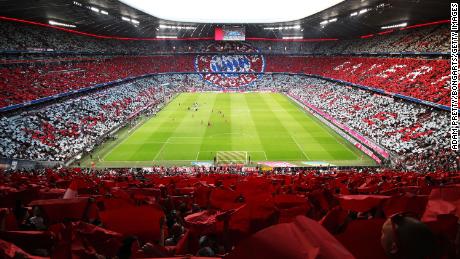 A general view of Allianz Arena before the Bayern Munich vs. Manchester United match on August 5, 2018 in Munich, Germany.