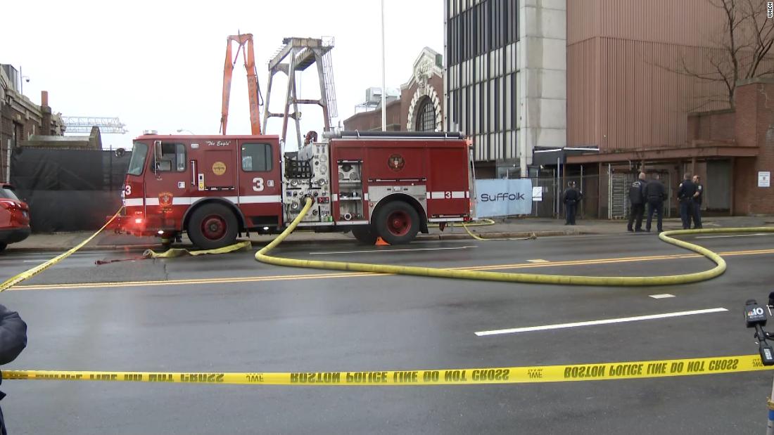 Multiple people trapped and injured at scene of a partial building collapse at a former power plant in South Boston