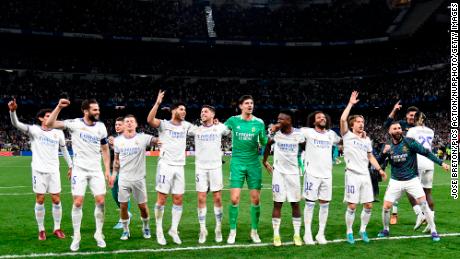 Real Madrid celebrated an incredible victory against Manchester City.