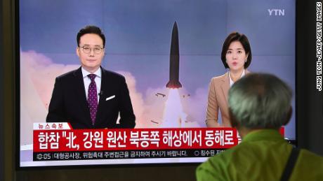 A South Korean report on a North Korean missile launch in 2019.