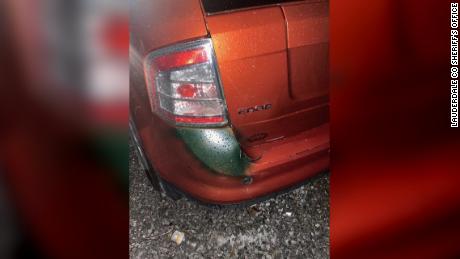 The orange Ford Edge, which appeared to have been spray painted, was discovered in a tow lot Williamson County, Tennessee, on May 5.