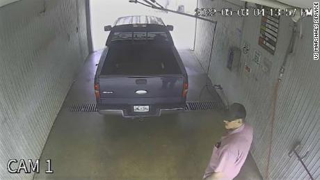 US Marshals Released photos of    the man they think is caught by Casey White on observation in Evansville, Indiana, car wash.