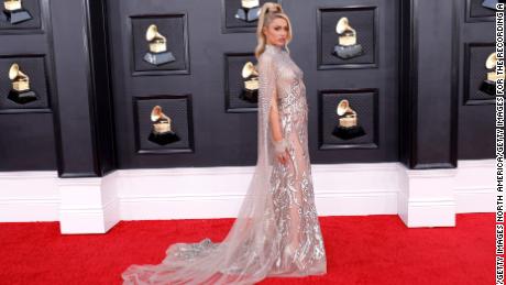 Paris Hilton attends the 64th Annual Grammy Awards in her &quot;Queen of the Metaverse&quot; dress