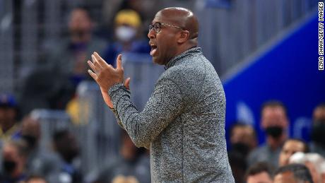 Mike Brown has coached the Warriors in the absence of Steve Kerr, who has tested positive for Covid-19. 