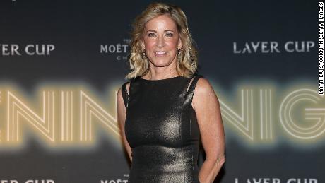 Former tennis player Chris Evert arrives on the Black Carpet during the Laver Cup Gala at the Navy Pier Ballroom on September 20, 2018, in Chicago, Illinois.  (Photo by Matthew Stockman/Getty Images for The Laver Cup)