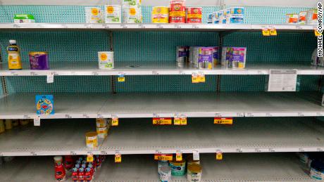 Baby formula is displayed on the shelves of a grocery store in Carmel, Ind., Tuesday.