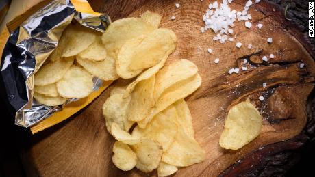 A single-serving packet of potato chips can help keep you from snacking.