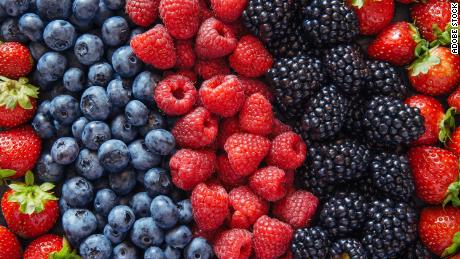 Fill up with fiber-rich foods such as strawberries, blueberries, raspberries and blackberries.
