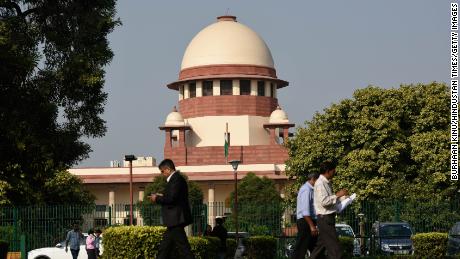  A view of the Supreme Court building, on November 6, 2019 in New Delhi, India.
