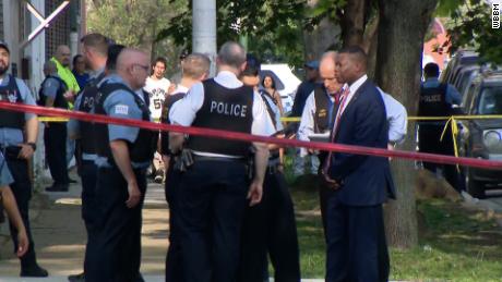 Five people were shot in a Chicago neighborhood on Tuesday, killing one.