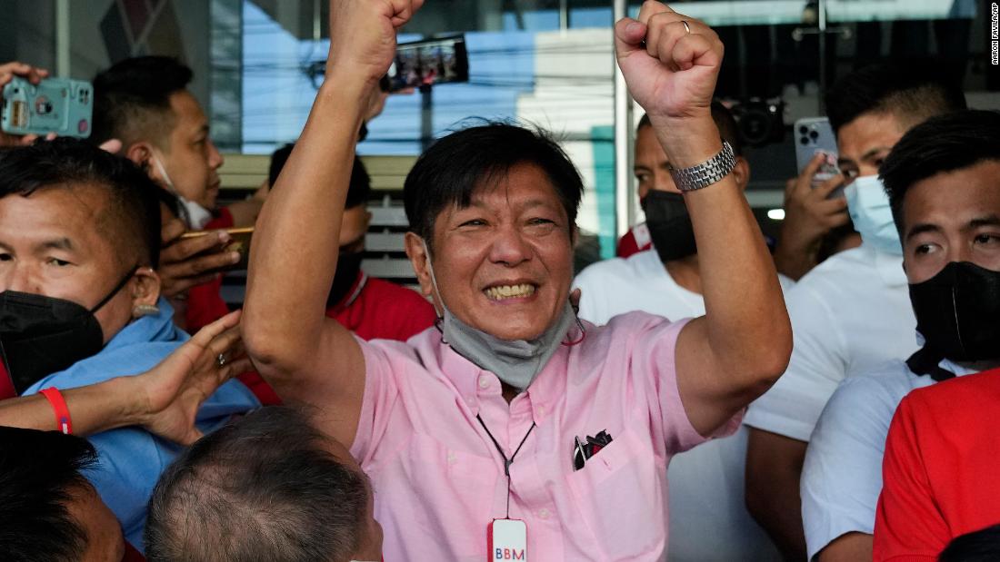 Marcos Jr asks world not to judge him by his family’s past as he claims victory in Philippines election