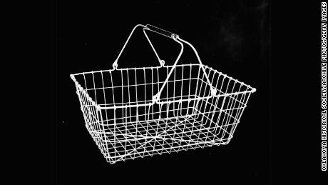 How people shopped before carts arrived.