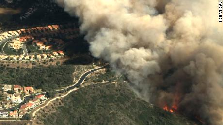 Homes in the Laguna Niguel area were evacuated Wednesday. 