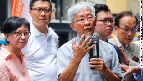 Cardinal Joseph Zen Ze-kiun (centre) was arrested by Hong Kong&#39;s national security police on Wednesday.