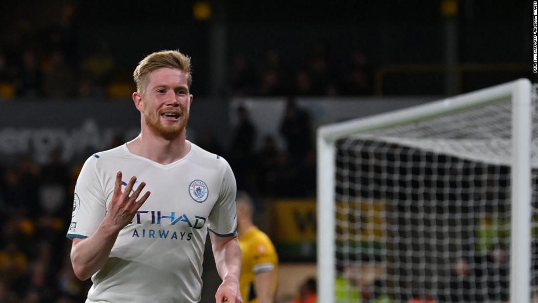 ‘Perfect’ Kevin De Bruyne scores four as Manchester City move to brink of title