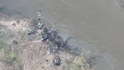 Intense fighting continues at site where Ukrainians blew up two Russian pontoon bridges, satellite image shows