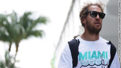 Sebastian Vettel wore a t-shirt advocating for climate change policies at the Miami Grand Prix.