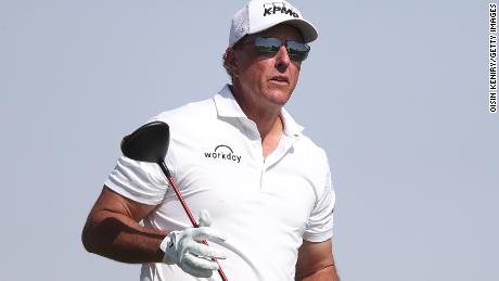 Phil Mickelson during the PIF Saudi International at Royal Greens Golf &amp; Country Club on February 5.