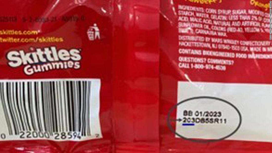 Varieties of Starburst, Skittles and Life Savers gummies recalled