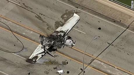 A single-engine Cessna lost power and landed on the bridge, authorities said.