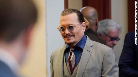 Johnny Depp arrives at court on Monday.