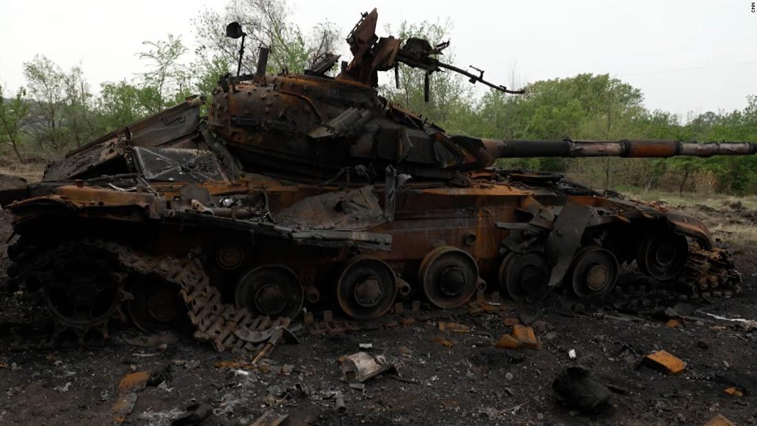 See the shattered Russian armor after Ukrainian soldiers stop advance – CNN Video