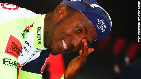 Biniam Girmay made Giro d’Italia history before a bizarre eye injury forced him to abandon the race