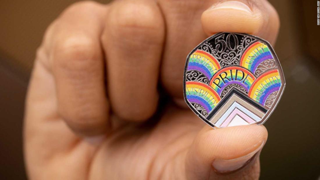 Britain’s Royal Mint releases rainbow-colored coin to mark 50 years of Pride UK