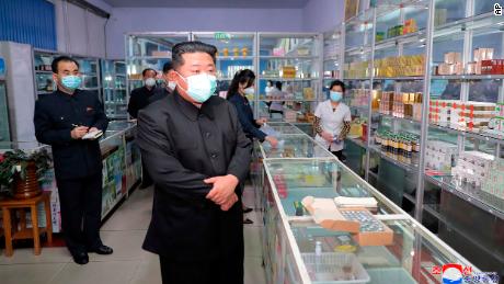 FILE - In this photo provided by the North Korean government, North Korean leader Kim Jong Un, center, visits a pharmacy in Pyongyang, North Korea on May 15, 2022. Independent journalists were not given access to cover the event depicted in this image distributed by the North Korean government. The content of this image is as provided and cannot be independently verified. Korean language watermark on image as provided by source reads: &quot;KCNA&quot; which is the abbreviation for Korean Central News Agency. (Korean Central News Agency/Korea News Service via AP, File)