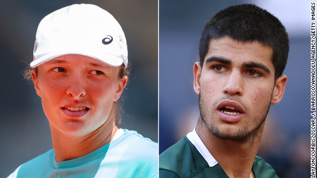 French Open: Carlos Alcaraz and Iga Swiatek are tennis & # 39;  rising stars