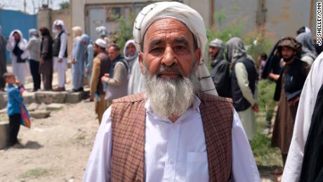 "We want to work with our own hands so that we can eat the food we bought with our own money"  says Haji Noor Ahmad, as he waits for help from the WFP.