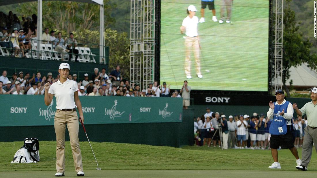 One of the most famed golf prodigies in recent history, a 10-year-old Michelle Wie became the youngest player to qualify for a USGA amateur Championship in 2000. Aged 14 in 2004, she bested many of the world&#39;s top men&#39;s players&#39; and major winners at the Sony Open (pictured) despite narrowly missing the cut. With a professional career marred by injury, victory at the US Women&#39;s Open in 2014 has proven to be the career peak for Wie, who told CNN she had been &lt;a href=&quot;https://www.cnn.com/2020/12/10/golf/michelle-wie-west-womens-golf-lgpa-spt-intl/index.html&quot; target=&quot;_blank&quot;&gt;considering retirement&lt;/a&gt; before the birth of her daughter in 2020.