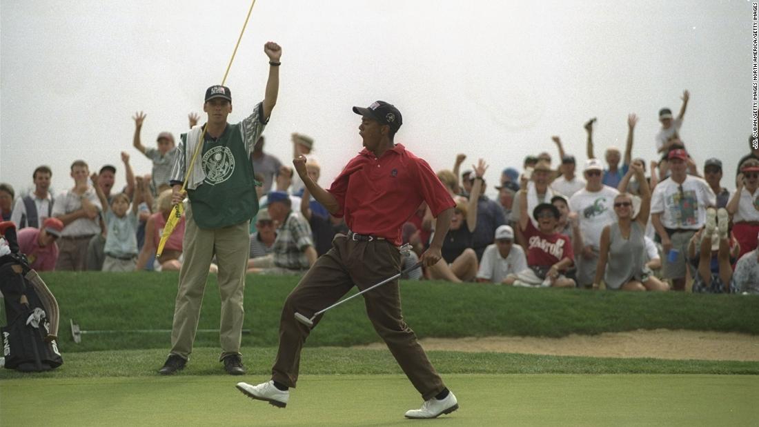 As we take a look at some of the most talented prodigies in the history of golf, where better to start than Tiger Woods: Six junior world championships to his name, the only player to win three US junior championships in a row, and a three-peat winner of the US amateur from 1994 to 1996. Woods turned pro in August 1996. Within a year, he&#39;d scooped three PGA Tour events, become the youngest winner of The Masters at 21, and become the fastest player to reach No. 1 after turning professional, just 290 days into his pro career. Pictured, Woods at the 1996 US Amateur Championships.&lt;br /&gt;