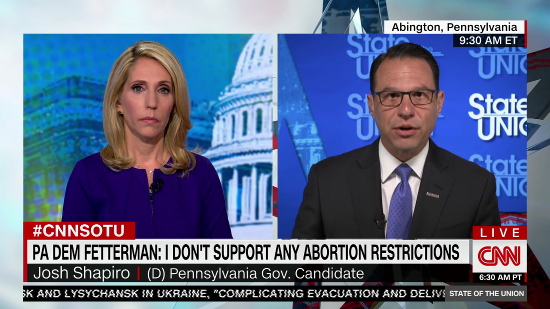Dem candidate Shapiro lays out abortion stakes in PA governor’s race – CNN Video