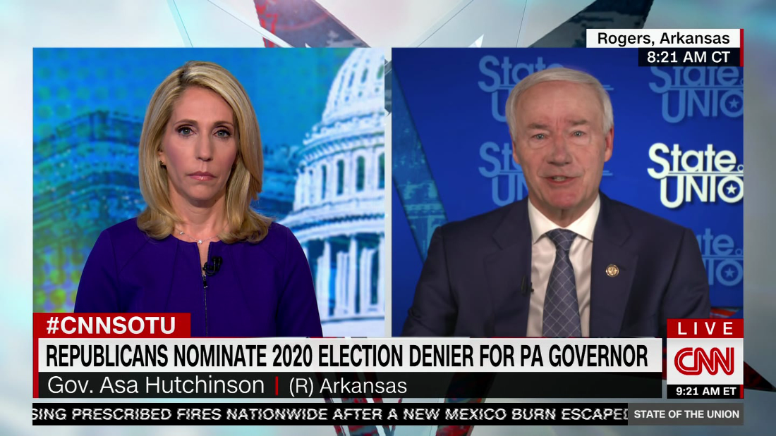 Hutchinson backs Mastriano in PA gov. race: ‘We’re going to win and I hope he does’ – CNN Video